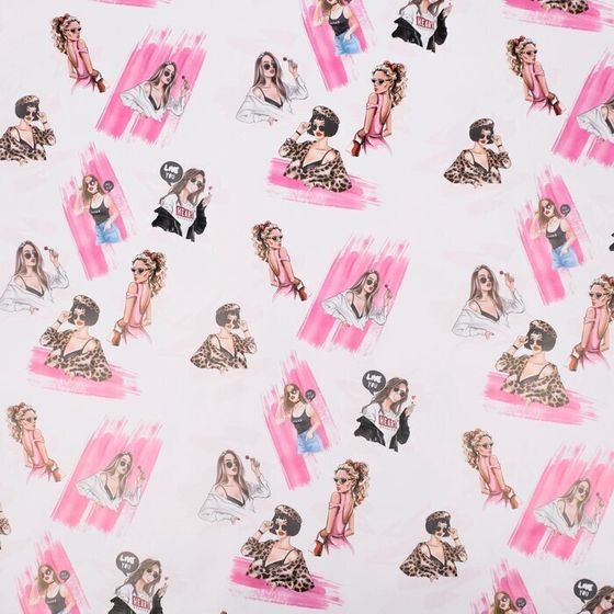 !09 Бумага упаковочная (набор 3 листа) глянцевая "Леди", двусторонняя, 70 х 100 см.