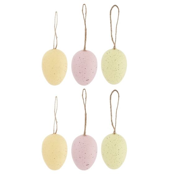 Набор из 6-ти изделий декоративных подвесных "Яйцо" (3,5*5,5), L13 W4 H17 см
