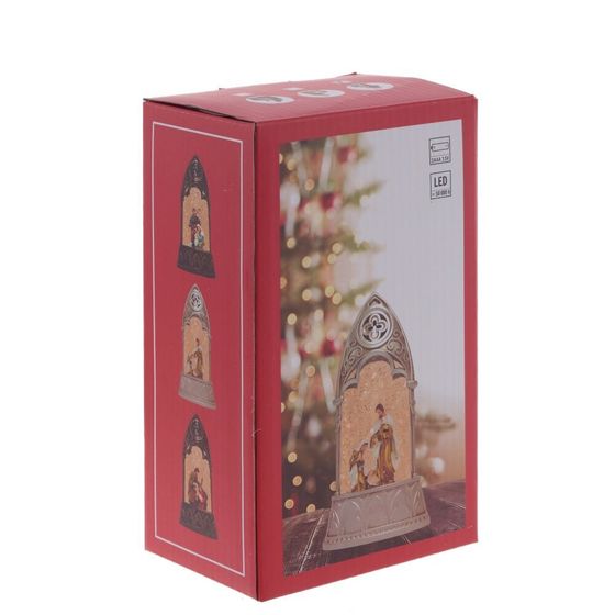 Фигурка декор в стекл шаре &quot;Рождество&quot; (подсвет, AAAх2 н/п) L8 W4 H16 см