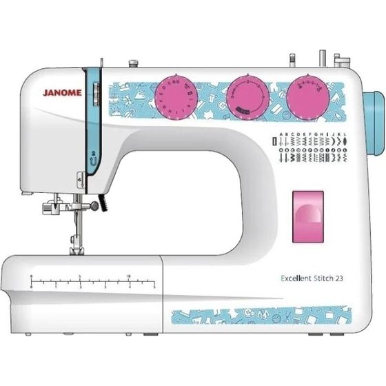 Швейная машина Janome Excellent Stitch 23 белый/голубой/розовый