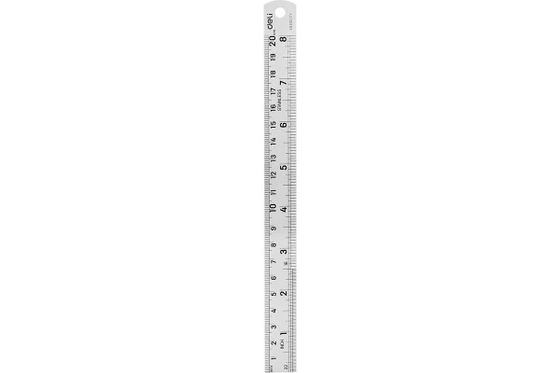 Линейка стальная Deli DL8020Y 200мм нержавеющая сталь