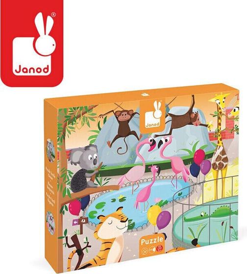 Janod Puzzle sensoryczne 20 elementów Wycieczka do zoo (J02774)