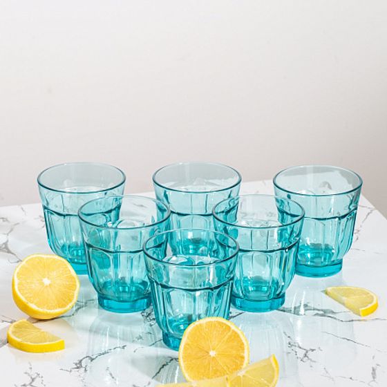 Стакан РОМАН бирюзовый 250мл низкий