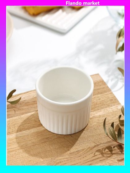 !Рамекин из жаропрочной керамики Доляна «Классика», 140 мл, 7,5×3,5 см, цвет белый