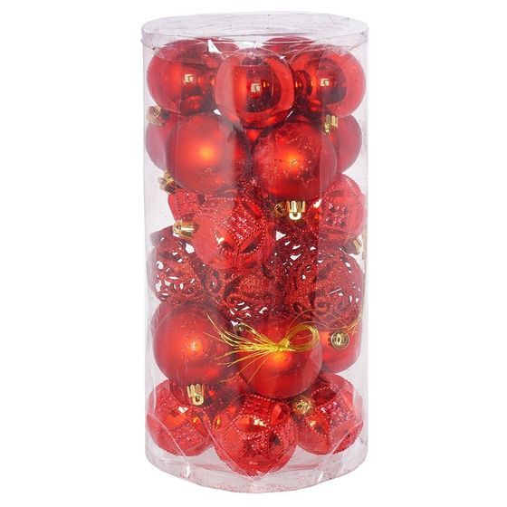 Набор из 30шт Украшение новогоднее &quot;Шар&quot;, D 6 см, L16 W16 H31,5 см