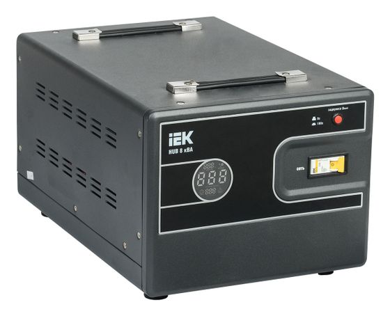 Стабилизатор напряжения IEK Hub 8000ВТ 8000ВА черный