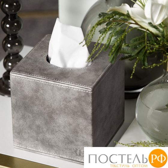 Togas ДАНФОРД сер. Коробка для салфеток квадратная 14x14x14,5, 1 пр.