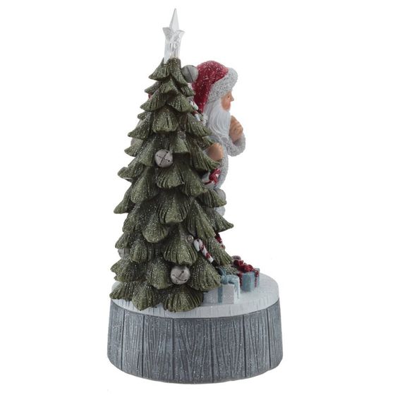 Фигурка декоративная с музыкой "Новый год" (3xLR44, прилаг.), L12 W11 H22,5 см, 1 штука, дизайн микс