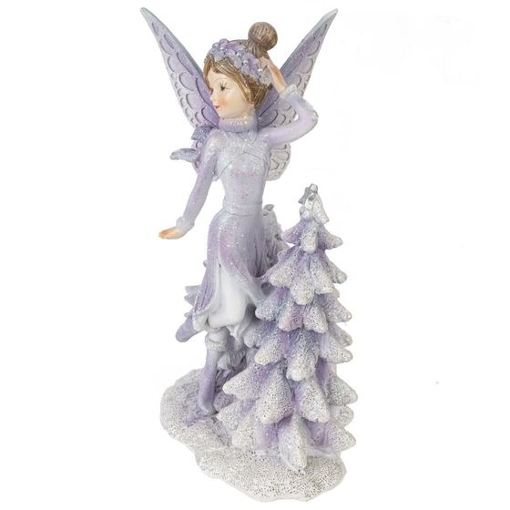 Фигурка декоративная &quot;Фея с ёлочкой&quot;, L11 W6,5 H17 см