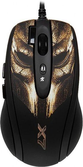 Мышь A4Tech XL-750BH рисунок/черный  лазерная проводная (3600dpi)