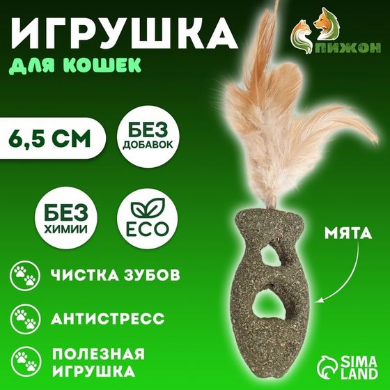 Игрушка для кошек из прессованной кошачьей мяты &quot;Ажурная рыба&quot;, 6,5 см
