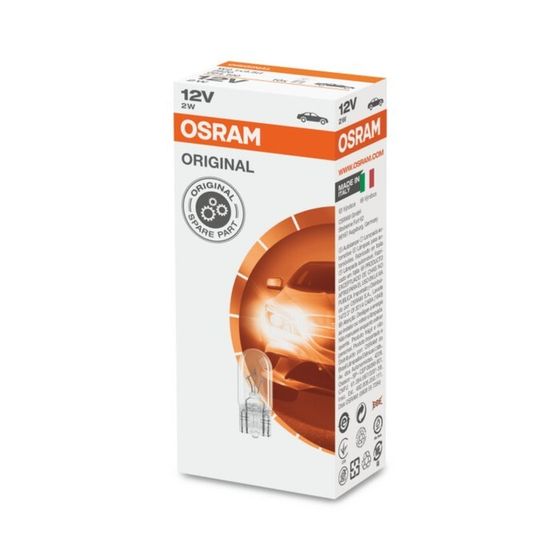 Лампа автомобильная Osram, W2,2W, 12 В, 2.2 Вт, (W2,1x9,5d) T10, 2820