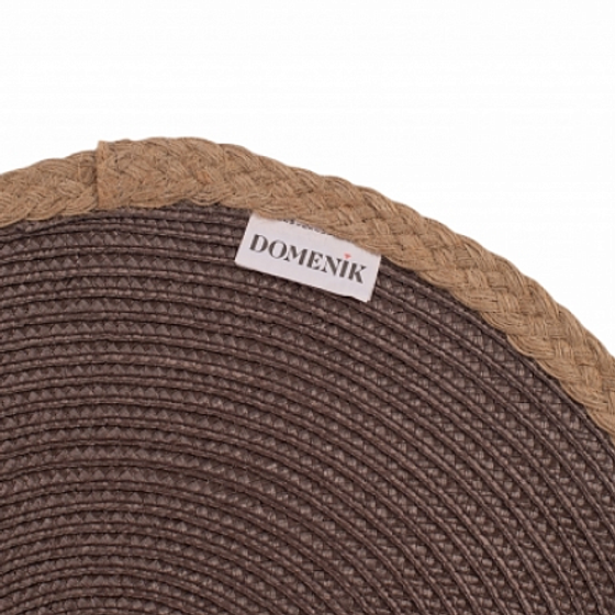 Сервировочная салфетка круглая JUTE 38см свето-коричневая