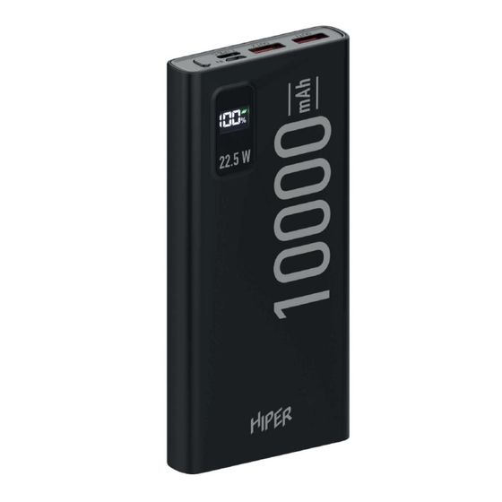Портативный аккумулятор Hiper EP 10000 10000mAh 3A QC PD 2xUSB черный (EP 10000 BLACK)