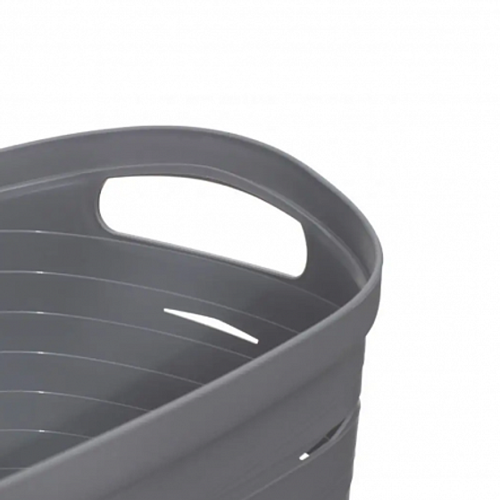 Корзина бельевая RIBBON 49л серый