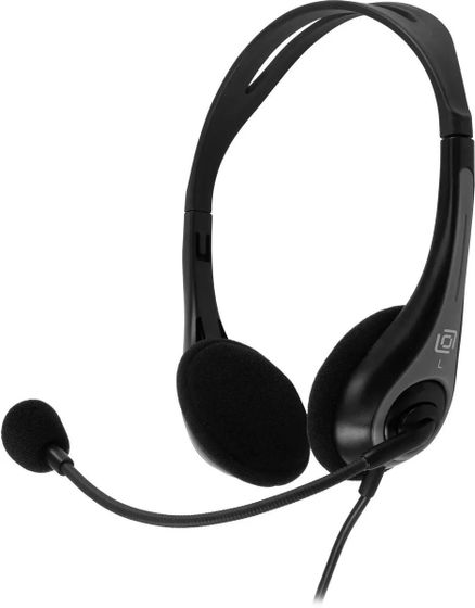 Гарнитура накладные Oklick HS-M300 проводные черный/серый (1876323)