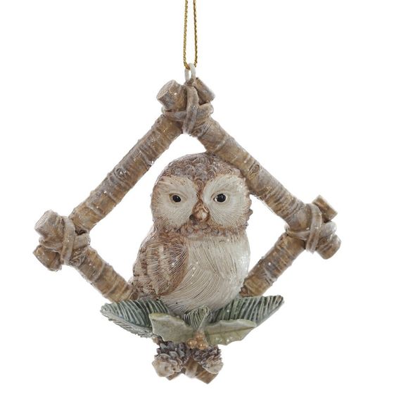 Фигурка декоративная подвесная "Сова", L8,5 W2,5 H8,5 см, 2в.