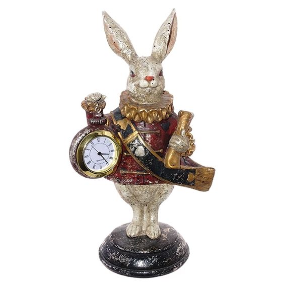 Фигурка декоративная &quot;Кролик&quot; с часами (LR41x1), L12 W9 H21 см, 2в.