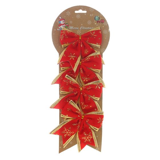 Набор из 4шт Изделие декоративное &quot;Бант&quot;, L13,5 W1,5 H35,5 см