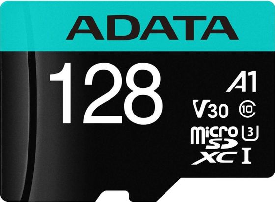 Карта памяти microSDXC 128Gb ADATA AUSDX128GUI3V30SA2-RA1 Premier Pro + адаптер
