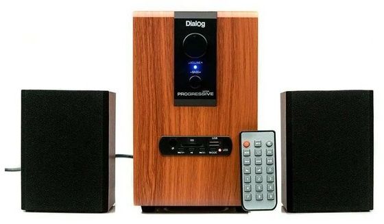 Колонки 2.1 Dialog Progressive AP-150 10Вт коричневый