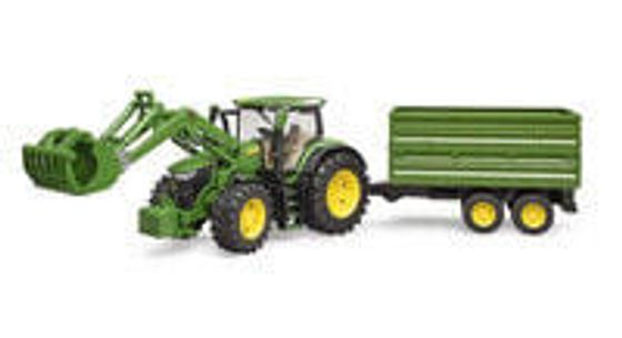 Bruder John Deere 7R 350 with frontloader and tandemaxle tipping trailer - Tractor - 3 yr(s) - Plastic - Multicolour