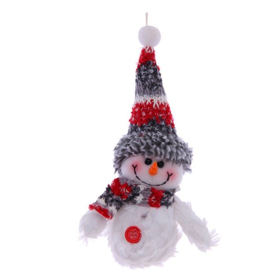 Игрушка набивная &quot;Снеговик&quot; (блок из 12 шт), L12 W6 H22 см, 2в.