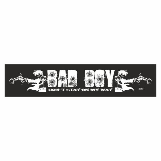 Полоса на лобовое стекло &quot;BAD BOY&quot;, черная, 1300 х 170 мм