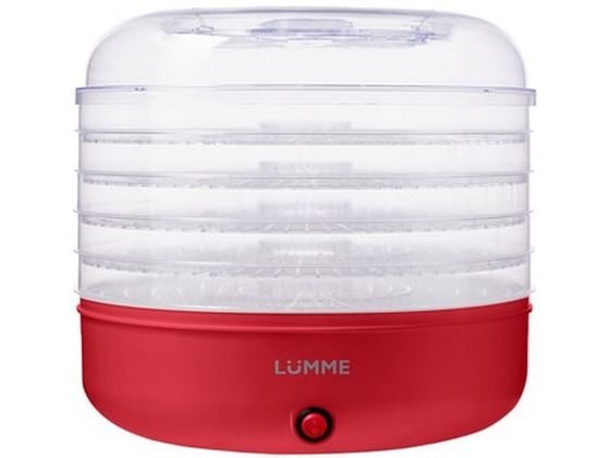 Сушилка для овощей и фруктов Lumme LFD-105 3B PP бордовый гранат