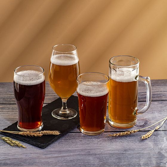 Набор стаканов ВРЕМЯ ДЕГУСТАЦИЙ КРАФТ БИР без декора 4шт