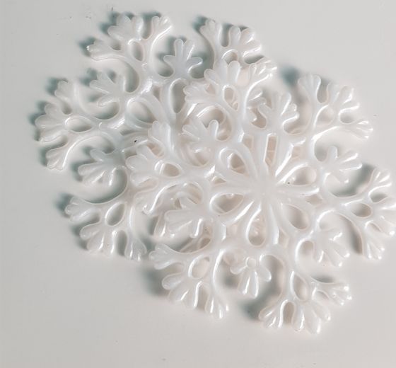 !09 НАБОР 12 СНЕЖИНОК - ЕЛОЧНОЕ УКРАШЕНИЕ &quot;CLASSIC WHITE&quot; СНЕЖИНКА, 10 СМ. БЕЛАЯ