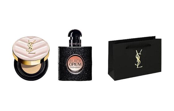 SAINT LAURENT Boosts Complexion Makeup Sets Retouches The Complexion 30ml+Black Shopping Bag