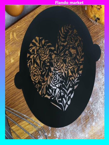 !09 Трафарет для выпечки «Сердце», 19 × 22 см.