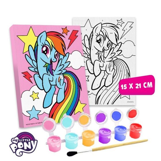 Картина по номерам для детей &quot;Радуга&quot; 21х15 см, My Little Pony