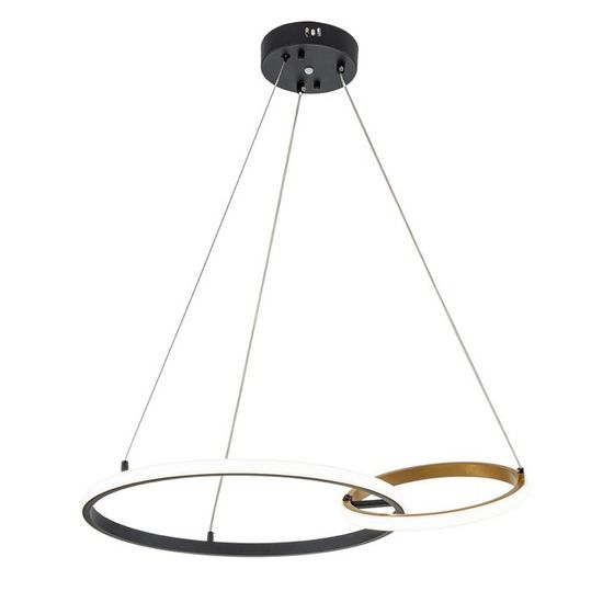 Светильник подвесной Escada, 10230/2LED Black/Gold. 1х55Вт, LED, 4368Лм, 3000/4000/6500К, 640х460х1200 мм, цвет черный/золото