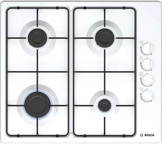 Газовая варочная панель Bosch PBP6C2B82O белый