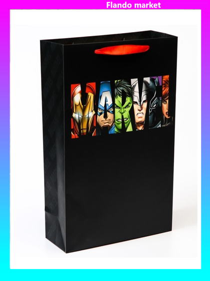 !Пакет подарочный "MARVEL", Мстители, 31х40х11,5 см