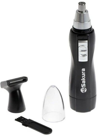 Триммер Sakura SA-5528BK батареи (насадок 2шт) черный