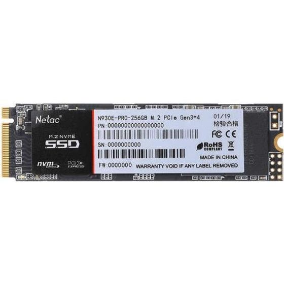 Накопитель SSD 256Gb Netac PCI-E 3.0 x4 M.2 2280 NT01N930E-256G-E4X N930E Pro