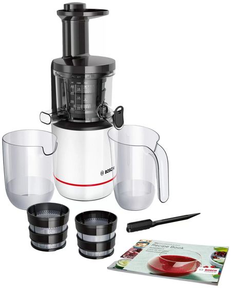 Соковыжималка шнековая Bosch MESM500W 150Вт белый/черный