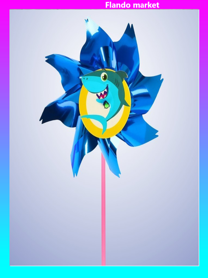 !Ветерок с фольгой «Акула», 36 см