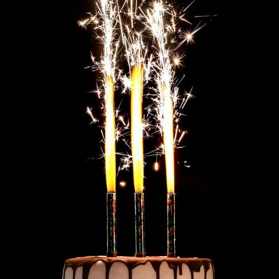 Свечи фонтаны для торта &quot;Шарики&quot;, 10 см, 30 секунд, 3 шт