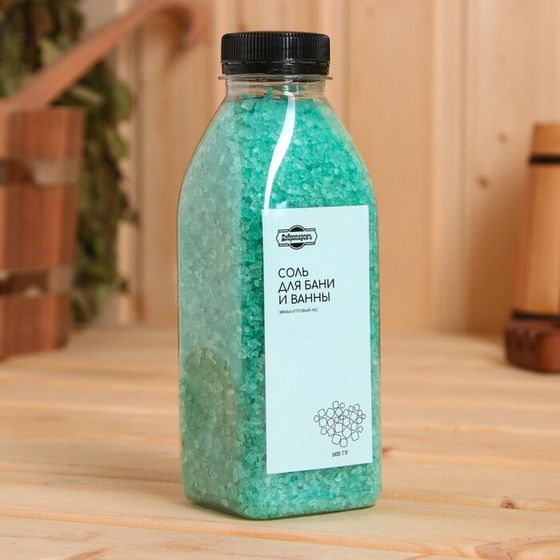 Соль для ванны и бани в бутылке &quot;Эвкалиптовый лес&quot; 600 г
