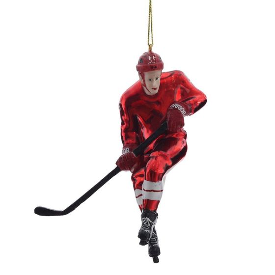 Украшение новогоднее "Хоккеист", L11,5 W4,5 H13 см, 2в.
