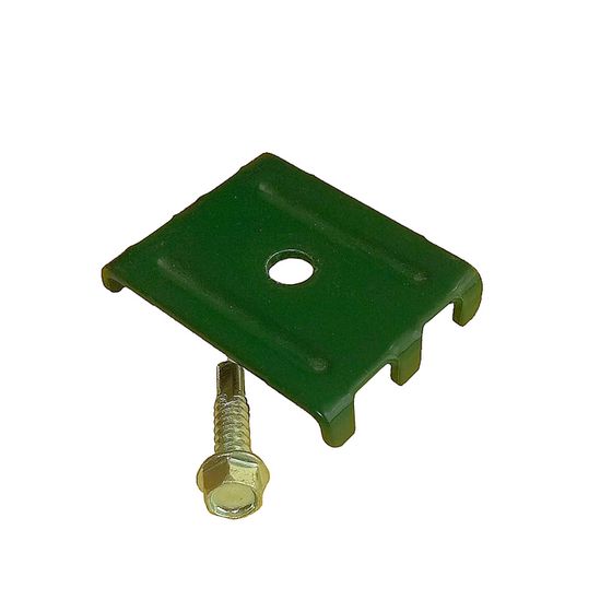 Набор креплений: скоба и саморез, 55 × 32 мм, зелёный