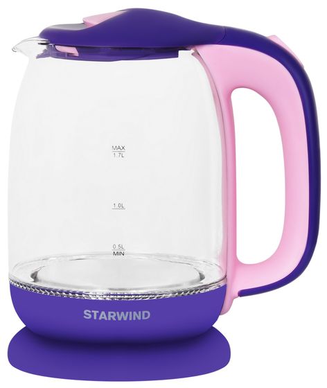 Чайник электрический Starwind SKG1513 1.7л 2200Вт фиолетовый/розовый