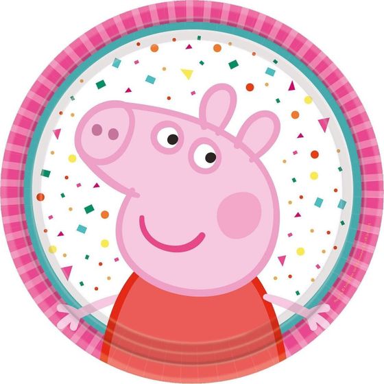 PROCOS Talerz Anagram Peppa Pig 8szt.18cm one size