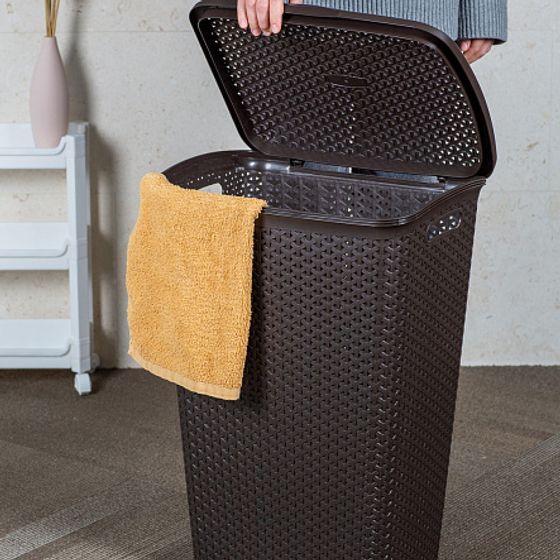 Корзина бельевая MY STYLE темно-коричневая