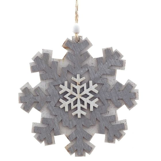 Украшение новогоднее &quot;Снежинка&quot;, L9 W0,6 H11 см, 3в.