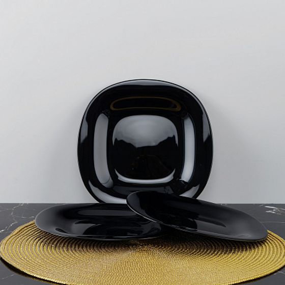 Столовый набор 18 предметов КАРИН черно-белый